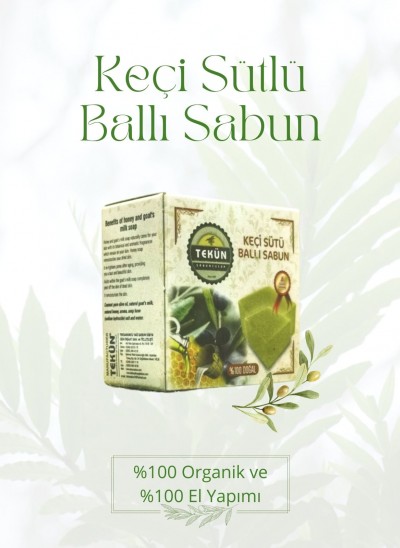 Orijinal Keçi Sütlü Ballı Doğal Organik Sabun Tekli Paket 100 gr