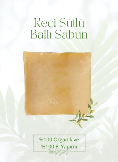 Orijinal Keçi Sütlü Ballı Doğal Organik Sabun Tekli Paket 100 gr